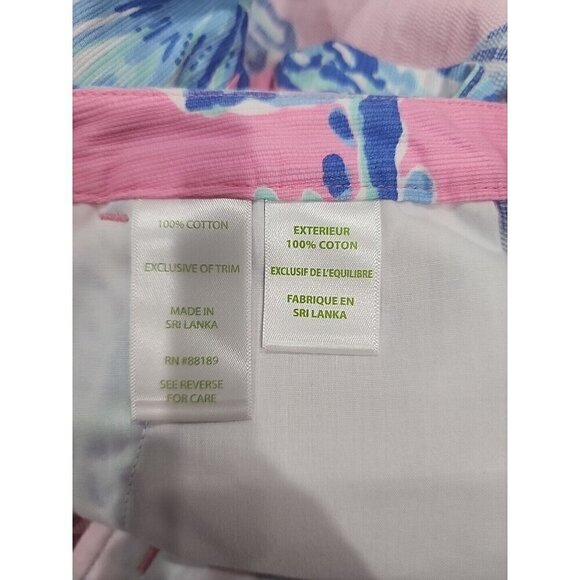 Lilly Pulitzer Adie Shorts in Pink & Blue Seashell Pattern Beach Women's 2 - Picture 7 of 8